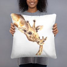 Load image into Gallery viewer, Mother and Baby Giraffe Pillow