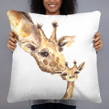 Load image into Gallery viewer, Mother and Baby Giraffe Pillow