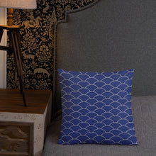 Load image into Gallery viewer, Navy Shell Design Pillow