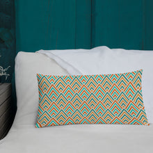 Load image into Gallery viewer, Orange/ Teal Pillow #7