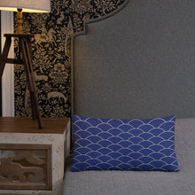Load image into Gallery viewer, Navy Shell Design Pillow