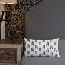 Load image into Gallery viewer, Tribal Arrow Design (black on white) Pillow #8