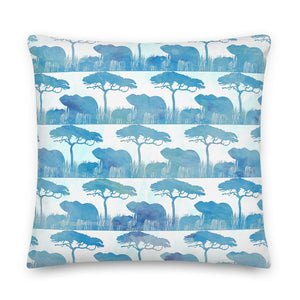 Elephant Watercolor Children's Pillow