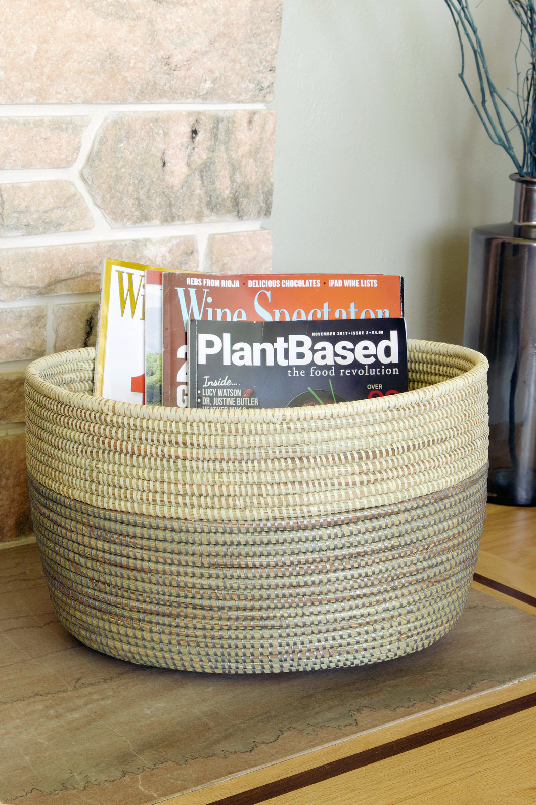 Sterling Dipped Knitting Basket