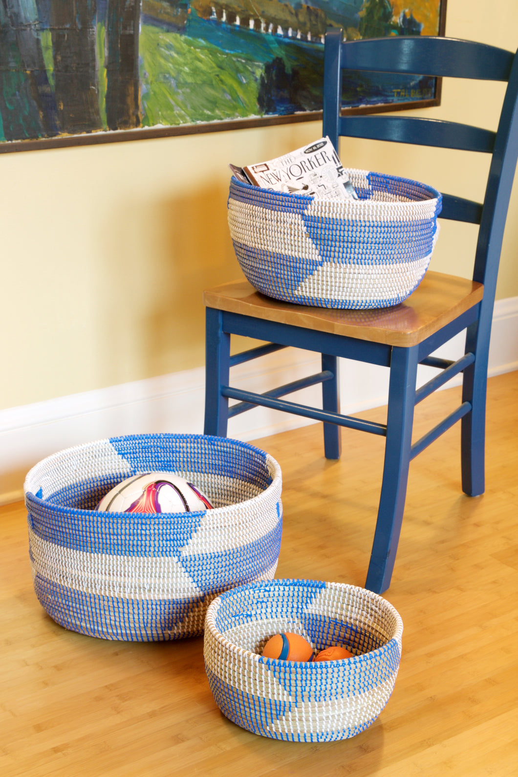 Set of 3 Oval Sewing Baskets